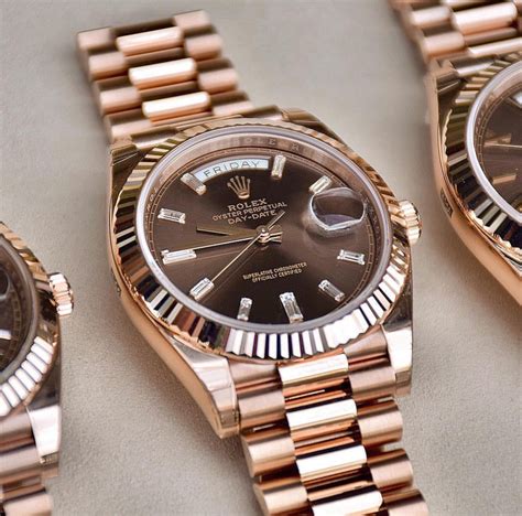 rolex day date rose gold